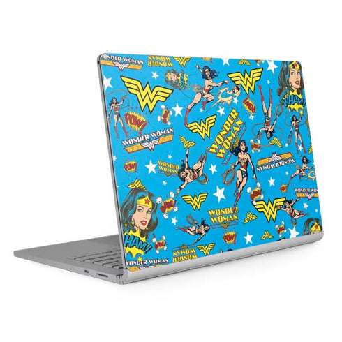 DC Comics Wonder Woman Action pose pattern Surface Book 2 13.5in Skin